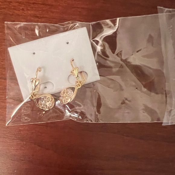 Sevil Italian Design Rose Gold Drop Earrings - Picture 6 of 7